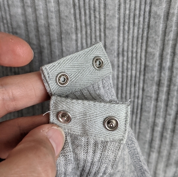 NWT bar III scoop neck sweater bodysuit grey - Picture 7 of 16